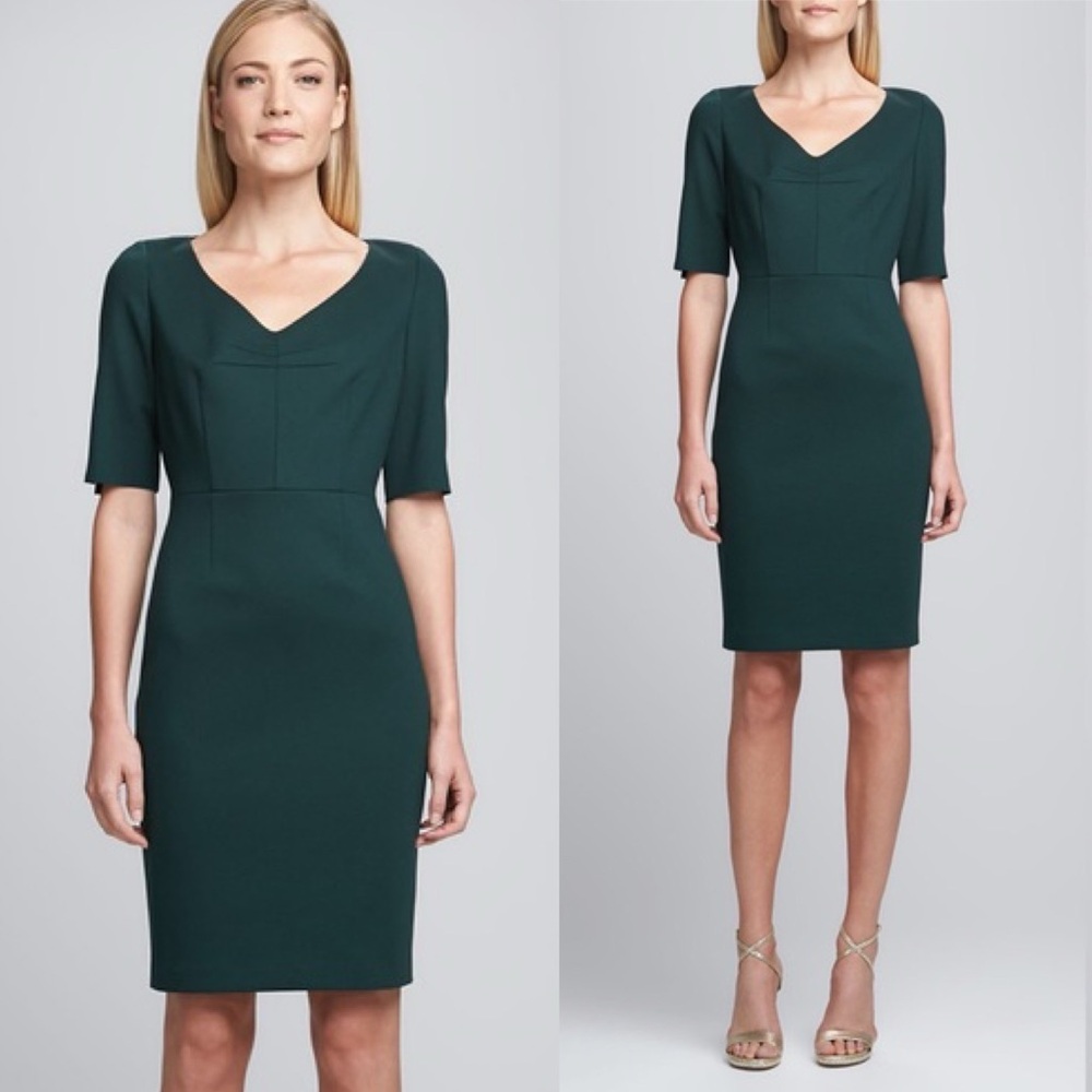 Elie Tahari Green Midi Dress